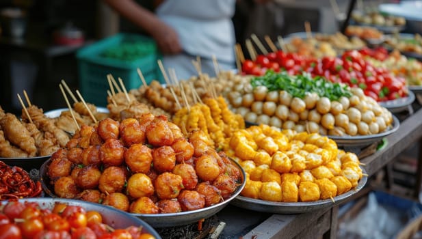 Colorful Fried Street Food