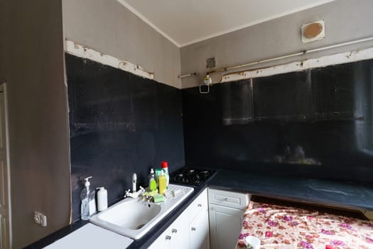interior apartment panel house social repair russia cheap housing. High quality photo