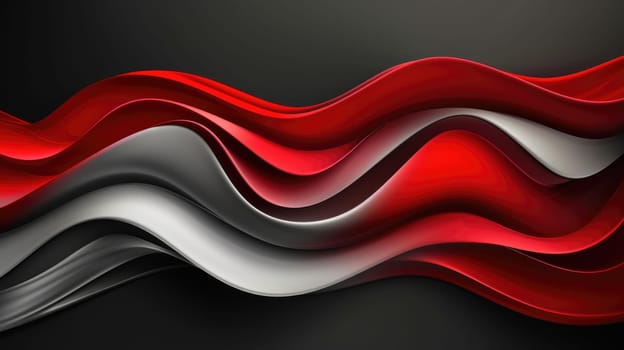 The abstract picture of the two colours of red and silver colours that has been created form of the waving shiny smooth satin fabric that curved and bend around this beauty abstract picture. AIGX01.