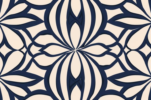 A wallpaper featuring a pattern of blue and white colors with intricate flower designs.