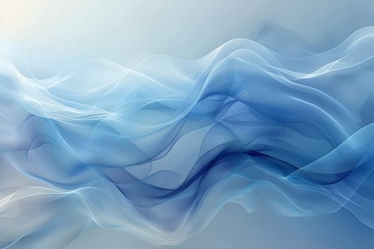 A close up of an electric blue wave resembling liquid on a white background, resembling the fluidity of a painting in the sky
