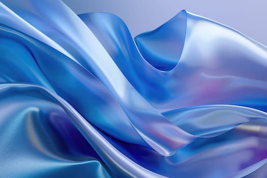 Blue and purple iridescent silk-like cloth AIG51A.