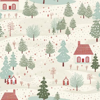 Seamless pattern, tileable Christmas holiday country dots print, English countryside cottage for wallpaper, wrapping paper, scrapbook, fabric and product design inspiration