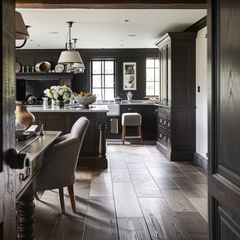 Bespoke kitchen design, country house and cottage interior design, English countryside style renovation and home decor idea