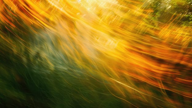 A vibrant painting showcasing a close up of a fireball against a backdrop of a colorful sky and water, capturing the intense heat and atmospheric phenomenon AIG50