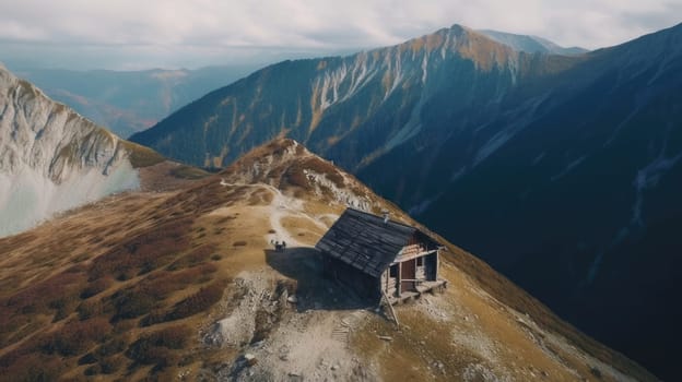 Small wooden house in the mountains AIG51A.