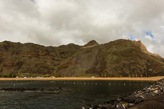 Landscape with Las Teresitas beach, Tenerife, Canary Islands, Spain.