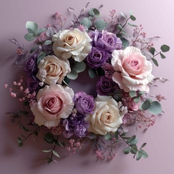 The group of the varies of the flower that has been put on the empty space of background or the blank wallpaper and a group of colourful flower form and arrange varies of the different shape. AIGX03.