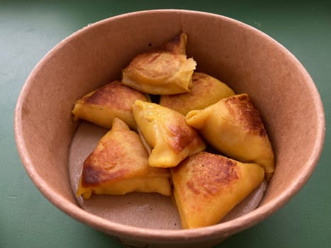 Banderiki - fried thin pancakes in a the shape of triangles