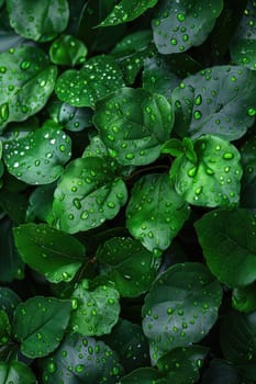 Wet leaves background texture. Selective focus. Nature,