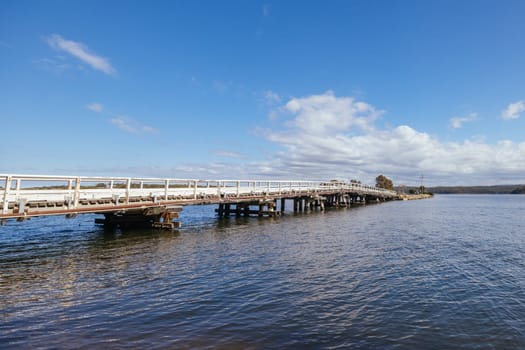 Wallaga Lake bridge and surrounding landscape in Bega Shire, New South Wales, Australia