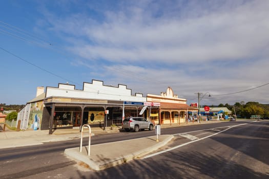 PAMBULA, AUSTRALIA - MARCH 29 2024: The quaint township of Pambula on a cool autumn afternoon in Sapphire Coast, New South Wales, Australia