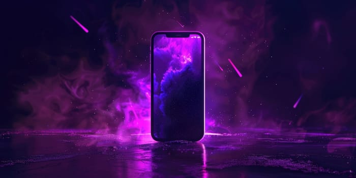 a background for a phone app, purple with flares AIG51A.