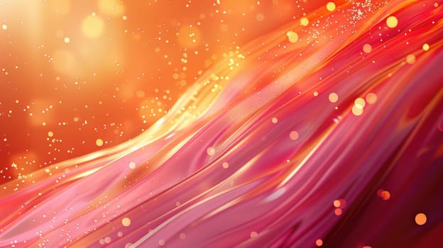 A closeup art piece featuring a fiery painting with vibrant tints and shades of orange reflected on the liquid surface of the water, creating a mesmerizing natural landscape AIG50