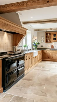 Bespoke kitchen design, country house and cottage interior design, English countryside style renovation and home decor idea