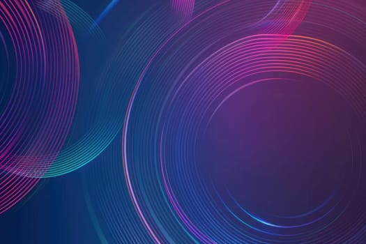 Blue and purple glowing neon circle abstract background AIG51A.