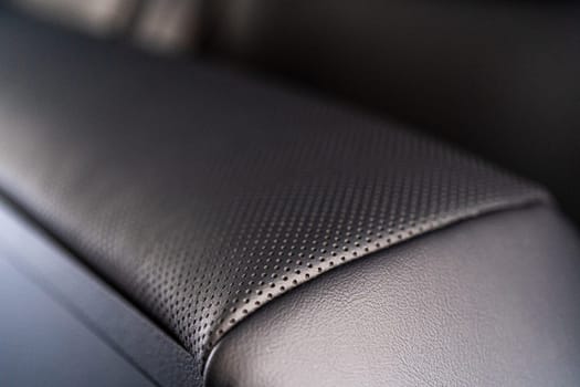 Denver, Colorado, USA-May 5, 2024-This image showcases a close-up view of the back seats in a Tesla Cybertruck, highlighting the sleek leather design and meticulous craftsmanship that characterize Tesla innovative approach to vehicle interiors.
