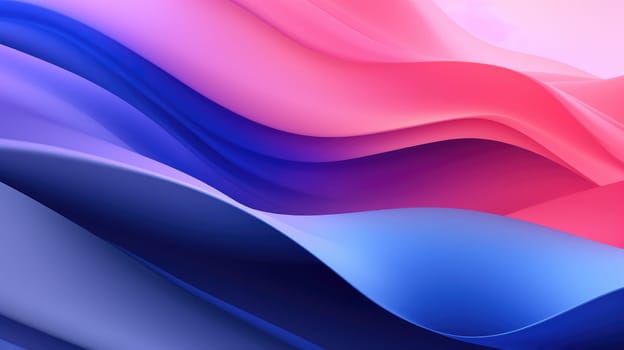 Abstract wavy pattern in vibrant orange and blue hues. Abstract artwork with colorful waves that appear to be flowing and swirling across the background. Dynamic background for modern design. AIG35.