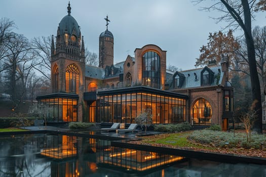 Gothic cathedral converted into a luxurious residence