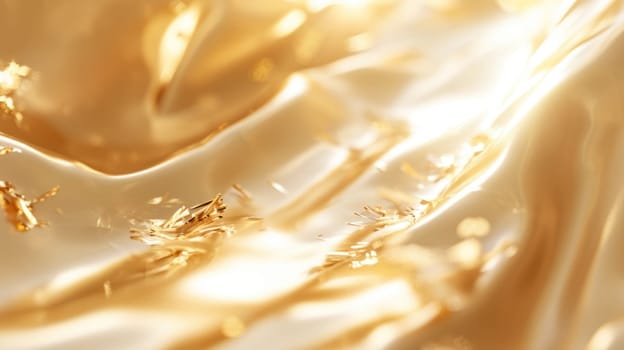 The abstract picture about gold water or liquid that has been flowing, waving, shining and reflected light to the camera like it has been made the light by itself that make it so beautiful. AIGX01.