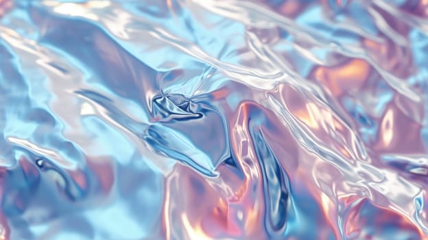 The silver fabric abstract picture in form of the brightly reflecting wave that seems like liquid yet looks solid at the same time and also bright shine with the source of the light of itself. AIGX01.