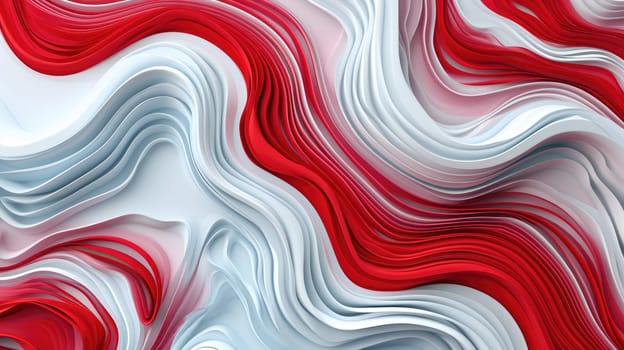 The abstract picture of the two colours of red and silver colours that has been created form of the waving shiny smooth satin fabric that curved and bend around this beauty abstract picture. AIGX01.