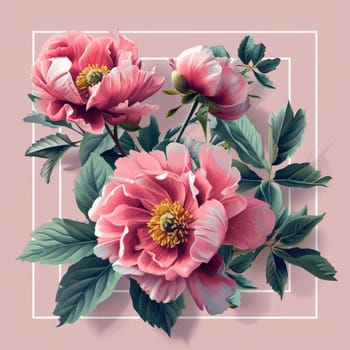 The group of the varies of the flower that has been put on the empty space of background or the blank wallpaper and a group of colourful flower form and arrange varies of the different shape. AIGX03.