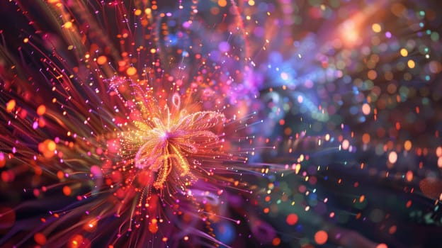 Abstract representation of colorful fireworks symbolizing celebration. AIG50