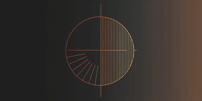 Black and copper semi-circle design AIG51A.