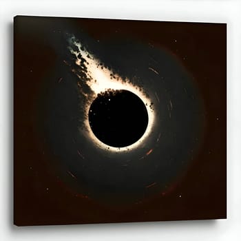 Vector illustration of a hole in black silhouette against a clean black background, capturing graceful forms.