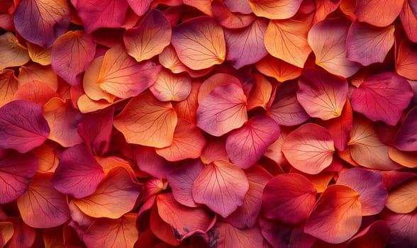 Red Petals Close-Up. Selective focus.