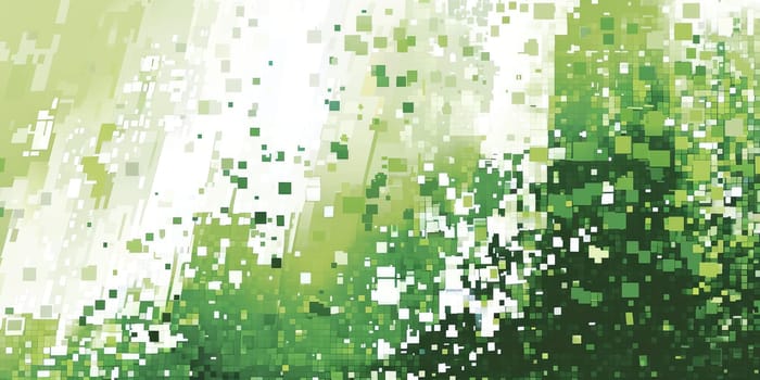 Green and white square pixel mosaic. AIG51A.
