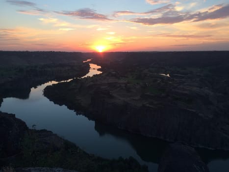 Snake River at Sunset in Twin Falls, Idaho. High quality photo