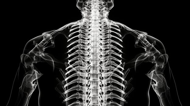 Human skeleton on X-ray, human bones. Medicine, treatment in a medical institution, healthy lifestyle, medical life insurance, pharmacies, pharmacy, treatment in a clinic.