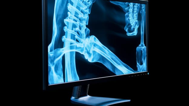 Human skeleton on X-ray, human bones. Medicine, treatment in a medical institution, healthy lifestyle, medical life insurance, pharmacies, pharmacy, treatment in a clinic.