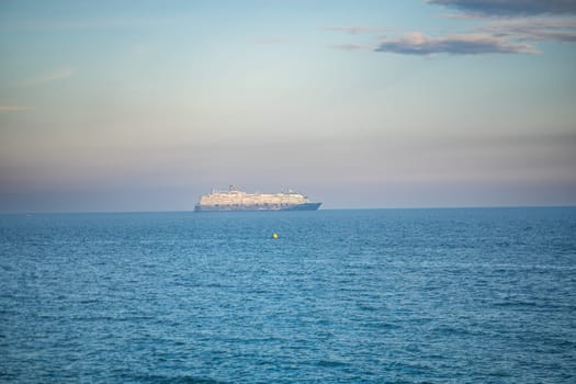 Cruise ship leaving the port of Nice, France