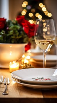 Dishware and crockery set for winter holiday family dinner, Christmas homeware decor for holidays in the English country house, gift set and home styling inspiration