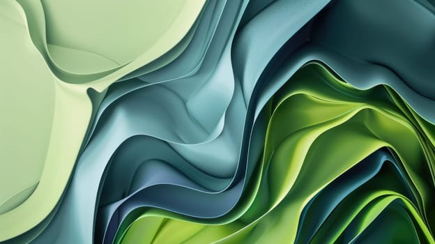 3d render of a green and blue abstract landscape AIG51A.