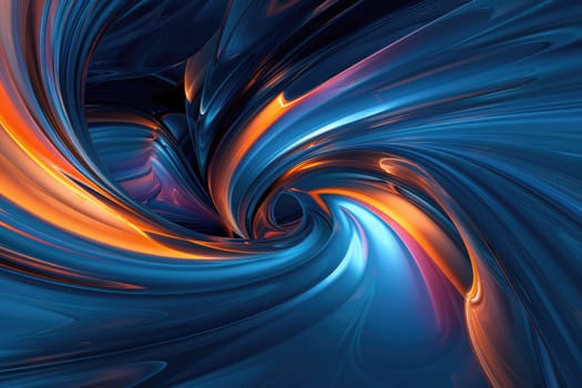Blue and orange abstract painting. AIG51A.