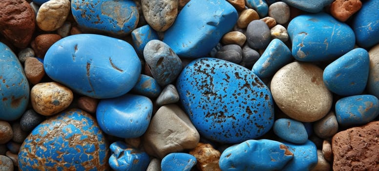 The pile of the multicolor of the marble and pebbles that can be used for decoration with many things like wall or floor and can be found anywhere that has used old fashioned decoration style. AIGX01.
