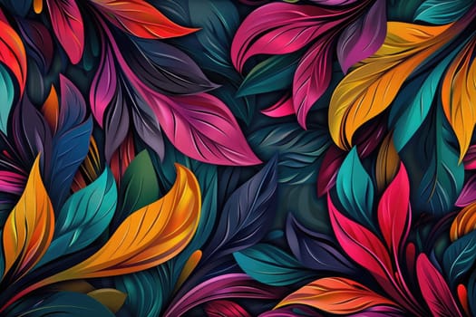 Colorful abstract floral pattern in . Seamless repeat. AIG51A..