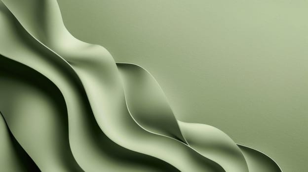 Olive green minimal abstract waves background AIG51A.