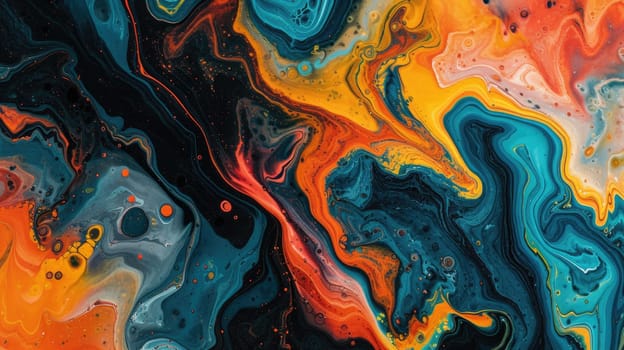 Luxury orange and blue patterned of white marble light elegant texture background. Abstract painting or wall surface was painted with water color. Smooth tile or floor or interior decoration. AIG42.
