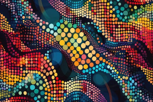Colorful halftone dots pattern. AIG51A.