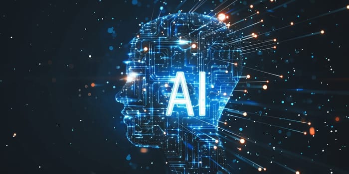 Interact with AI artificial intelligence brain processor in concept of AI artificial intelligence engineering, big data and AI machine learning to use generative AI for business support. LLMs