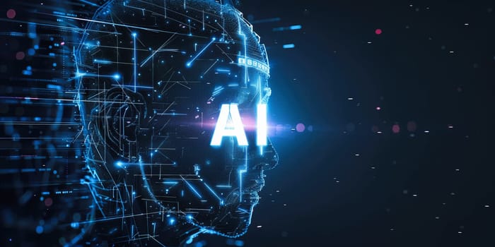 Interact with AI artificial intelligence brain processor in concept of AI artificial intelligence engineering, big data and AI machine learning to use generative AI for business support. LLMs