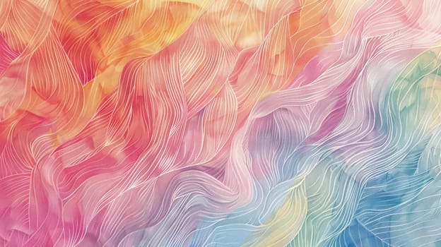 Colorful abstract painting with flowing lines AIG51A.