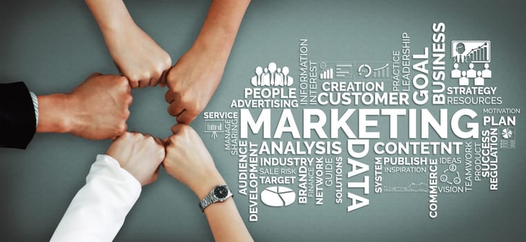 Digital Marketing Technology Solution for Online Business Concept - Graphic interface showing analytic diagram of online market promotion strategy on digital advertising platform via social media. uds