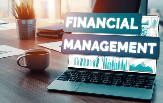Finance and Money Transaction Technology Concept. Icon Graphic interface showing fintech trade exchange, profit statistics analysis and market analyst service in modern computer application. uds