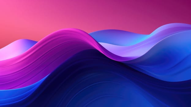 Abstract wavy pattern in vibrant pink and purple hues. Abstract artwork with colorful waves that appear to be flowing and swirling across the background. Dynamic background for modern design. AIG35.